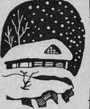 house in snow